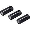 QUARKZMAN 3 x 1.5V AAA Batteria Supporto Contenitore Custodia Scatola Adattatore x 3pz Cilindro Forma Testa piatta per Torcia Lampada RC, [Nero]