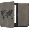 kwmobile Custodia eReader Compatibile con Kobo Clara 2E Cover - eBook Reader Flip Case - Cover eReader Magnetica Pelle PU Sagoma Mondo