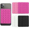 GNALIA Ventosa Per Cellulare 8 Pezzi Nero Bianco Rosa Chiaro Fucsia Silicone Standard - Per Selfie Video E Ricarica