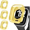 iVoler 3 Pezzi Cover Rigida PC per Apple Watch Series 11/10 46mm (Senza Pellicola Protettiva), Ultra Sottile Custodia Antiurto e Anti-Graffio Bumper Case, Giallo