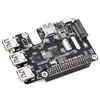 iiunius PCIe to M.2 NVMe and USB 3.2 Gen1 HAT+ for Raspberry Pi 5, Supports 2230-2280 SSD, Bootable NVMe Storage, 4-Port USB Expansion, Plug and Play PCIe Adapter Board