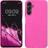 kwmobile Custodia Compatibile con Samsung Galaxy A05s Cover - Back Case Morbida - Protezione in Silicone TPU Effetto Metallizzato rosa metallizzato