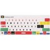 kwmobile Adesivi Tastiera Americana Compatibile con Apple MacBook PRO 13.3 M1 M2 (A2289 / A2251 / A2338) - Adesivo Copritastiera Layout Americano QWERTY - Copri Tasti Multicolore