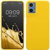 kwmobile Cover per Motorola Moto G34 5G Custodia - Back Case per Smartphone in Silicone TPU - Protezione Gommata - giallo radiante