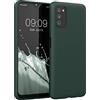 kwmobile Custodia Compatibile con Samsung Galaxy A03s Cover - Back Case per Smartphone in Silicone TPU - Protezione Gommata - verde muschio