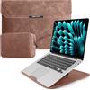 HeeYeal 13-14 Pollici Laptop Custodia con Supporto per MacBook Pro 13 14 M5/M4/M3/M2/M1 Pro/Max 2026-2008, MacBook Air 13 13,6 M5/M4/M3/M2/M1, PU Pelle Computer Portatile Sleeve per HP Dell-Rosa