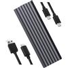 HIKSEMI M.2 NVME SSD Enclosure, Senza Attrezzi Alluminio Case SSD M.2, USB C 3.2 Gen2 10Gbps Adattatore NVME USB per PCIe M-Key/M+B Key SSD 2230/2242/2260/2280, Supporto UASP & Trim