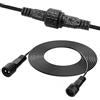 cshare Catena di prolunga 5 m, 2 poli, cavo di prolunga, IP65, impermeabile, cavo di prolunga per esterni G40 Globe, luci ghiaccioli, lampada da giardino, colore nero