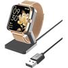 Blueshaweu Caricatore compatibile con smartwatch IDW28 1.85, cavo di ricarica USB, ricarica rapida, compatibile con Fitpolo/AEAC/TOOBUR IDW28 Smartwtach (nero)