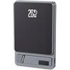 Denash Power Bank Wireless Magnetico, Caricabatterie Portatile Wireless 3 in 1 con Supporto Integrato, Caricabatterie Portatile con Ricarica Rapida per Telefoni IOS Android (GRAY)