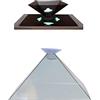 Fazvncv Telefono cellulare 3D ologramma Py-ramid Display Display Stand 360 gradi Immagini Cartoon Interazione