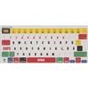 kwmobile Adesivi Tastiera Tedesca Compatibile con Apple MacBook Air 13.6 M2 (A2681) Touch ID Model - Adesivo Copritastiera Layout Tedesco QWERTZ - Copri Tasti Multicolore