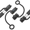 Astorgos 4Pack Adattatore Caricatore Type-C, Connettore Cavo Ricarica Compatibile con Fenix 8/7/6,Vivoactive 6/5/4, Venu 4/3/2/SQ, Forerunner 970/570/965/955/265/255/165/55, Instinct 3/2/1, Epix, Nero