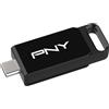 PNY Clé USB 3.2 256 Go Elite™ Type-C® - Jusqu'à 120 Mo/s en Lecture et Jusqu'à 10 fois Plus Rapide en Écriture que l'USB 2.0, Connecteur Type-C, Design fiable, durable et portable