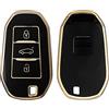 kwmobile Cover Chiave Auto Compatibile con Peugeot Citroen con 3 tasti Smartkey (Keyless Go) - Custodia Chiavi Auto Copri Telecomando - Copertina Chiave - Copertura in Silicone TPU