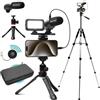 Movo Kit di vlogging per iPhone 15, compatibile con USB-C, accessori: treppiede, supporto per telefono, luce LED, microfono fucile da caccia - YouTube Starter Kit