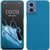 kwmobile Custodia Compatibile con Motorola Moto G34 5G Cover - Back Case per Smartphone in Silicone TPU - Protezione Gommata - blu indaco