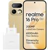 realme 16 Pro 5G Smartphone 8+256GB, Fotocamera 200MP OIS Display AMOLED 144Hz 6,78 Pollici Batteria 6500mAh 45W Ricarica Dimensity 7300, Oro premium