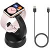 kwmobile Caricatore Compatibile con Huawei Watch Fit/Band 9 / Band 8 / Band 7 / Band 6 / Watch Fit 3 Smartwatch - Cavo USB 100 cm e Stazione di Ricarica Smart Watch - nero