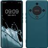 kwmobile Custodia Compatibile con Honor Magic5 Lite 5G Cover - Back Case per Smartphone in Silicone TPU - Protezione Gommata - petrolio matt