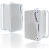 STUDIOFINIX Altoparlanti Bluetooth con cavo da 3,5 pollici a 3 vie 200W, altoparlanti marini impermeabili con montaggio a parete, griglia resistente, perfetti per casa, barca, patio (bianco)