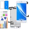HLYGZX Display Schermo per iPhone 7 A1778 A1660 Bianco | con kit di riparazione，HD Display，Sostituire lo schermo