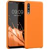 kwmobile Cover per Samsung Galaxy A50 Custodia - Back Case per Smartphone in Silicone TPU - Protezione Gommata - arancia fruttata