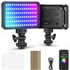 NEEWER Luce Video RGB con Batteria di Ricambio NP-F750 da 4000mAh, Controllo APP, LED Camera Key Light a Colori 360° CRI95+ Dimmerabile per Studio DSLR Videocamera Fotografia Riprese Streaming, RGB176