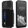 kwmobile Custodia Compatibile con Apple iPhone 15 PRO Max Cover - Protezione Gommata Smartphone in Silicone TPU - Scomparto Porta Carte - Nero