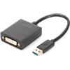 DIGITUS Adattatore grafico USB 3.0, USB A a DVI, full HD, 1920 x 1080 pixel, plastica, nero