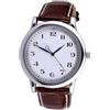 Peosaard Orologi della moda orologio inverso uomini orologio da polso in quarzo orologio in senso antiorario in pelle cinghia nera waterproof watch
