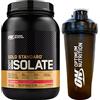 Optimum Nutrition 100% Gold Standard Isolate Proteine Whey in Polvere con BCAA Gusto Fragola 31 Porzioni 930g + Shaker