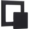 UFURMATE Pannello di accesso autoadesivo per cartongesso, 10,2 x 10,2 cm, copertura per fori da parete, porta di ispezione per cavi idraulici, elettrici e cablaggi (nero)