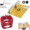QZQUFJ Fresatrice da Banco Kit, Banco per Fresatrice Legno Lega di Alluminio, Piastra per Fresatrice Legno, Banco Fresa, per Router Tavolo Inserti Router Supporto Base Sollevamento (Oro)