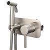 FQYEP Doccetta per Bidet Incassato Bidet per Wc Acqua Calda E Fredda Acciaio Inox,Spazzolato,Modalità Singola