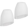 Generico Campane Vetro per Lampadari 2 Pezzi Paralume Lampada Plastica Bianco Resistente per Decorazione D'interni e Sostituzione Semplice ed Elegante