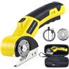 Feelhap Forbici Elettriche per Tessuti, Taglierina Elettrico Rotante Taglierina per Cartone,Forbici elettriche Senza Fili,Taglia Cartone Ricaricabile Multi Cutter per cartone,Tessuti,Moquette,Pelle