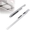 WingFly Guide scorrevoli per cassetti sottopiano, 450 mm, chiusura ammortizzata, montaggio inferiore e supporto inferiore, carico 40 kg, estensione completa, guide invisibili per cassetti, 1 paio per