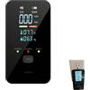 Generico Rilevatore di Monossido di Carbonio 4-in-1, Rilevatore Gas Naturale da Spina con Doppio Allarme, Sensore CO e Perdite Gas, Display LCD HD per Casa Camper Hotel Appartamento (nero)