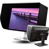 WHRAOY Paraluce in Pelle Per Monitor (19-32 Pollici), Universale + Copertura Su Tutti I Lati, Regolabile + Visiera Parasole ,31/32in