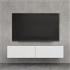 doporro Mobile Porta TV Sospeso 140 cm con 2 Ante Antracite Opaco e Bianco Opaco, Credenza Bassa da Soggiorno Salotto, Madia Consolle Bicolore per TV Fernsehschrank02
