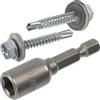 AERZETIX Kit di 60 viti autoperforanti Ø4.8x32 mm con rondella EPDM / 1 inserto SW8