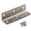 Zernnis (10 Pezzi) Staffe Angolari Connettori ad L in Acciaio Inox per Mensola in Legno 80x20x20mm