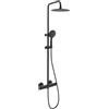 Galyon Ramon Soler - Colonna doccia Termostatica Monotech RP240 | Design moderno di alta gamma con spruzzatore superiore e teledotto | Disponibile in cromo lucido o nero opaco (nero)