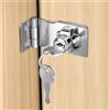 Flintronic Lucchetto Hasp, 2.5 Pollici Lucchetto Hasp in Acciaio Inox, Con Viti e Chiavi, Chiusura Armadio Serratura in Metallo per Porte Mobili Cassetti Armadietti Finestra Cancelli- Argento
