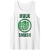 Marvel Hulk Smash Fist Circle Logo Green Stone Poster Canotta