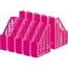 HAN 10x portariviste CLASSIC rosa Portadocumenti autoportanti formato A4/C4 | Prodotto in Germania, formato A4/C4, 76x246x315 mm, vassoio per documenti, portadepliant, vassoio per documenti, per quaderni
