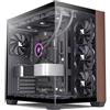 FOIFKIN F300 Case PC ATX con 7 ventole non-RGB,Case per PC Mid-Tower ad alto flusso d'aria,Case PC Gaming,Case ATX nero,Case computer Big Tower,Supporta Radiatore 360 mm,Type-C (Legno-Black, F300)