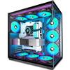 FOIFKIN F300 Case PC ATX con 7 ventole PWM ARGB,Case per PC Mid-Tower ad alto flusso d'aria,Case PC Gaming,Case ATX nero,Case computer Big Tower,Supporta Radiatore 360 mm,Type-C (RGB-Nero, F300)
