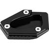 Yctze Supporto per cavalletto per moto Cavalletto laterale Piastra di estensione per TRIUMPH STREET TWIN 16-19 (Nero) per Piastra del cavalletto Cavalletto laterale Ingranditore Base del cuscinetto de